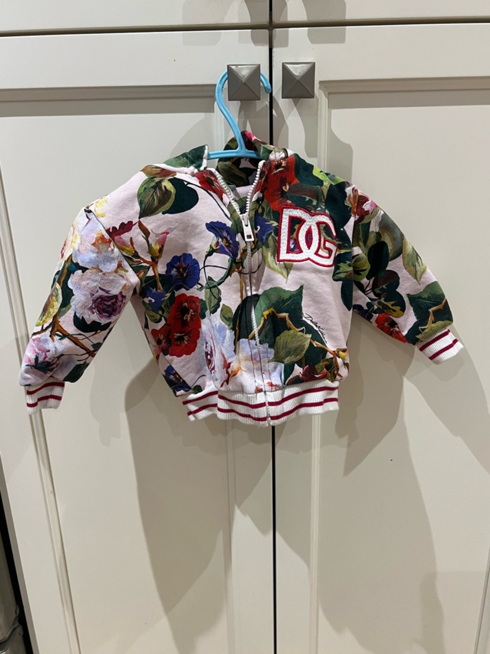 Baby Dolce & Gabbana Pink Floral Zip up top 9-12m